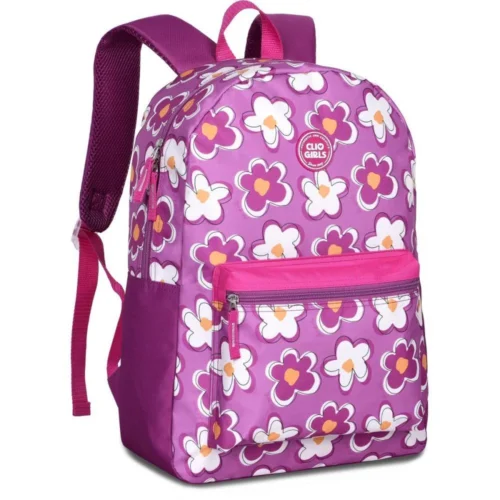 Mochila floral roxa margarida kids